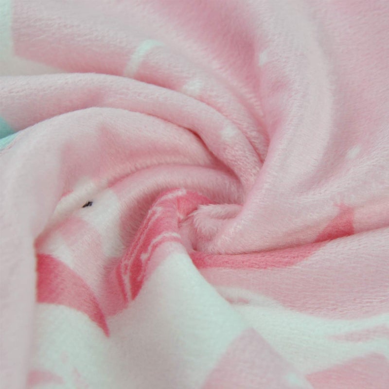 BORITAR Unicorn Baby Blanket for Girls Soft Minky with Double Layer Dotted Backing Ultra Soft and Cute Kids Blanket for Toddler Bed, 30 x 40 Inch Pink - Image 4